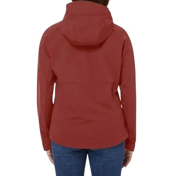KIRKLAND Signature Womens Red Water Wind Resistant Hooded Jacket Large - Picture 2 of 3